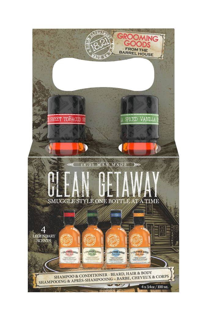1821 CLEAN GETAWAY 4 PIECE TRAVEL SET