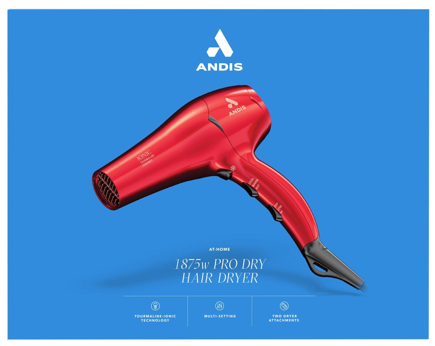 ANDIS AT-HOME DRYER PRO RED