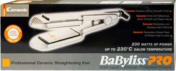 BABYLISS CERAMIC STRAIGHTENING IRON 2 1/4 IN