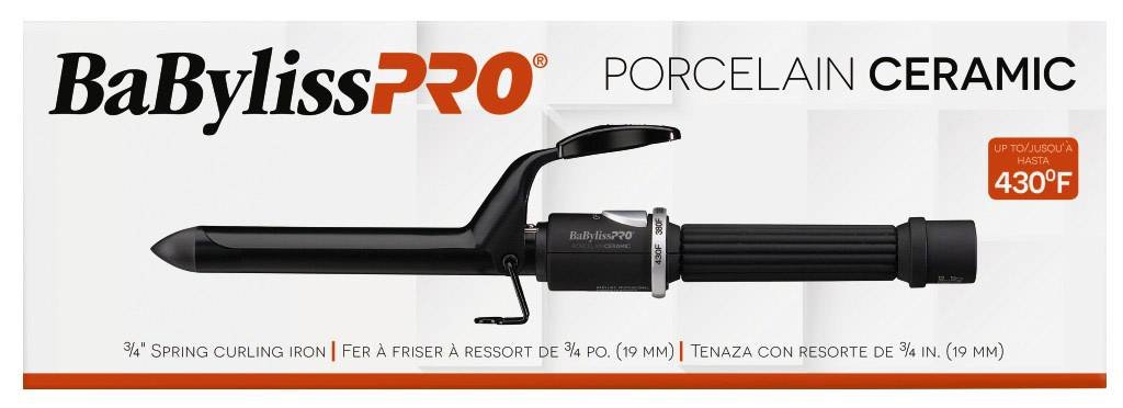 BABYLISS PORC SPRING IRON 3/4 IN