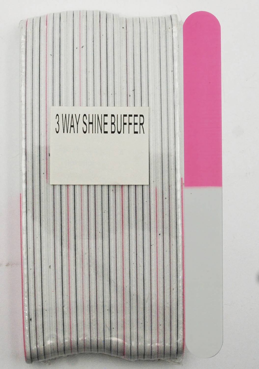 DREAM EMERY BOARD3 WAY SHINE 50PC/PK GREY/PK/WH