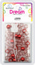 DREAM BEAD 12MM 60PC G/RED