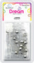 DREAM BEAD 12MM 60PC G/SILVER