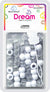 DREAM BEAD 12MM 60PC WH/CLR