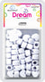 DREAM BEAD HEART BIG 35PC WHITE