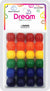 DREAM BEAD 18MM 24PC RAINBOW