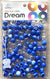 DREAM BEAD 14MM TWO TONE 48PC C/BLUE