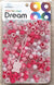 DREAM BEAD 14MM TWO TONE 48PC C/HOT PINK