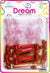 DREAM BRT#16 CHUBBY RIBBON 12P G/RED