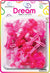 DREAM BRT#16 CHUBBY RIBBON 24P PINK MIX