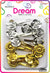 DREAM BRT #77 FLOWER MIX 20P GD/SV