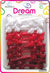 DREAM BRT #78 BOW RIBBON  15P MIX RED