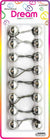 DREAM P/T 20MM 8PC METALIC SILVER