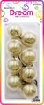 DREAM P/T 40MM 4PC GLITTER GOLD