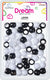 DREAM BEAD 18MM 52PC BK/WH