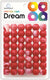 DREAM BEAD 18MM TWO TONE 52PC RED/C