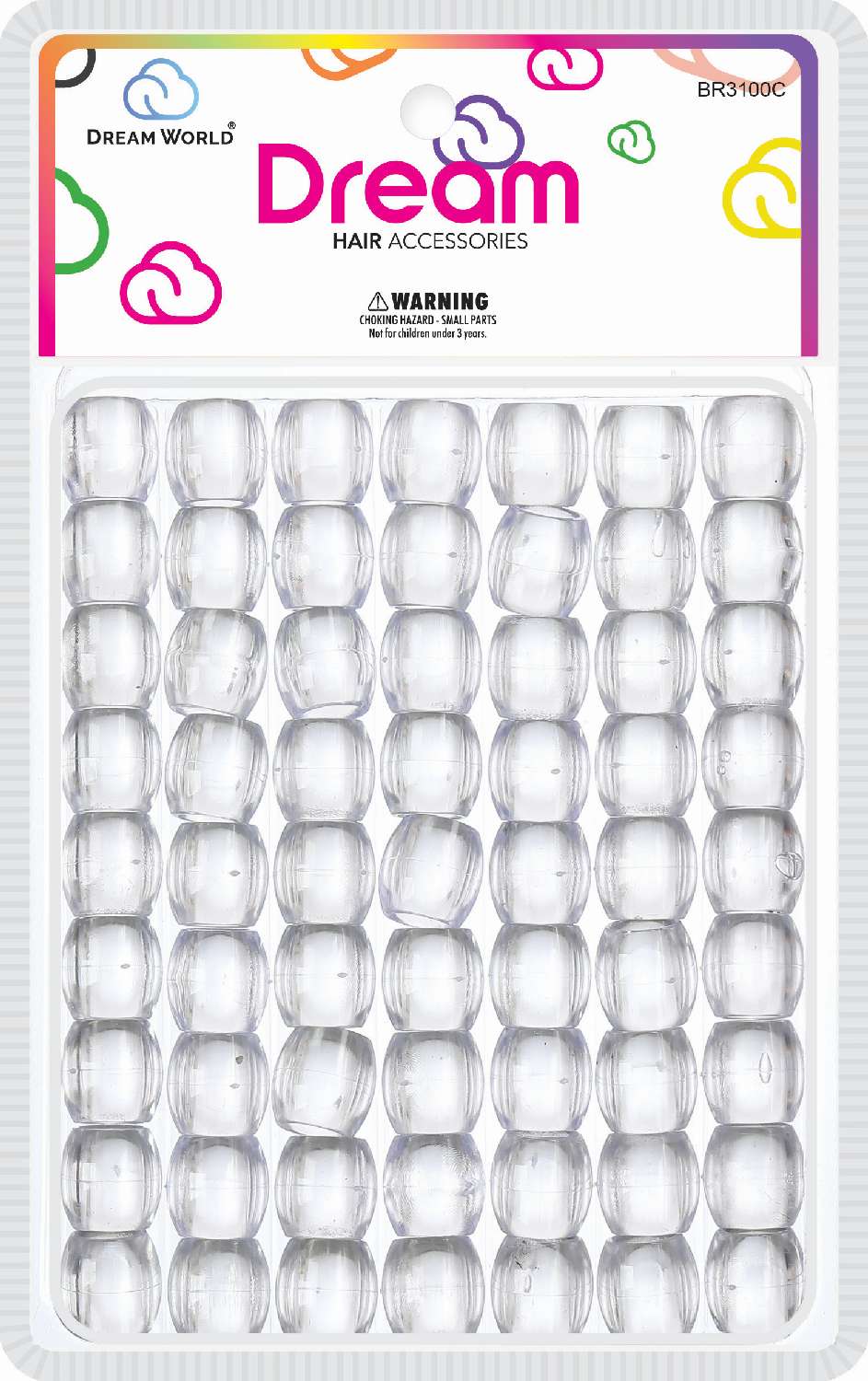 DREAM BEAD 16MM 62PC CLEAR