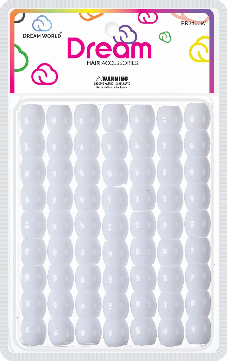 DREAM BEAD 16MM 62PC WHITE