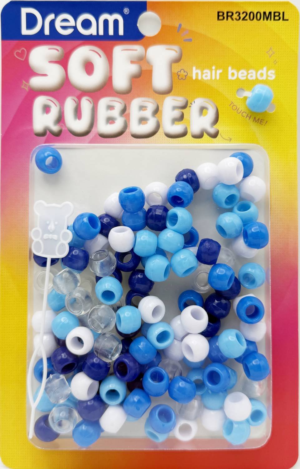 DREAM BEAD SOFT RUBBER BLUE ASSORTED