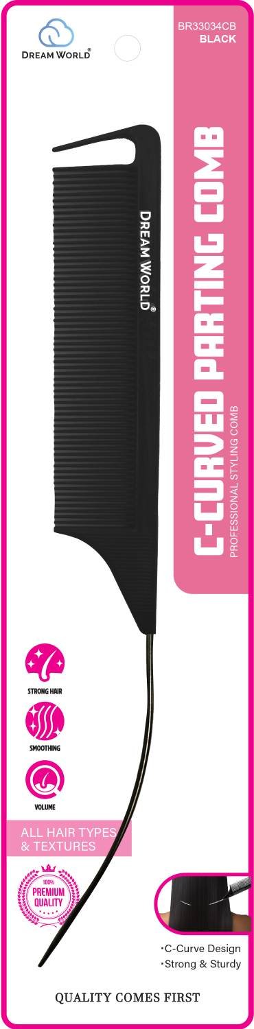 DREAM COMB C-CURVED PARTING COMB BLACK