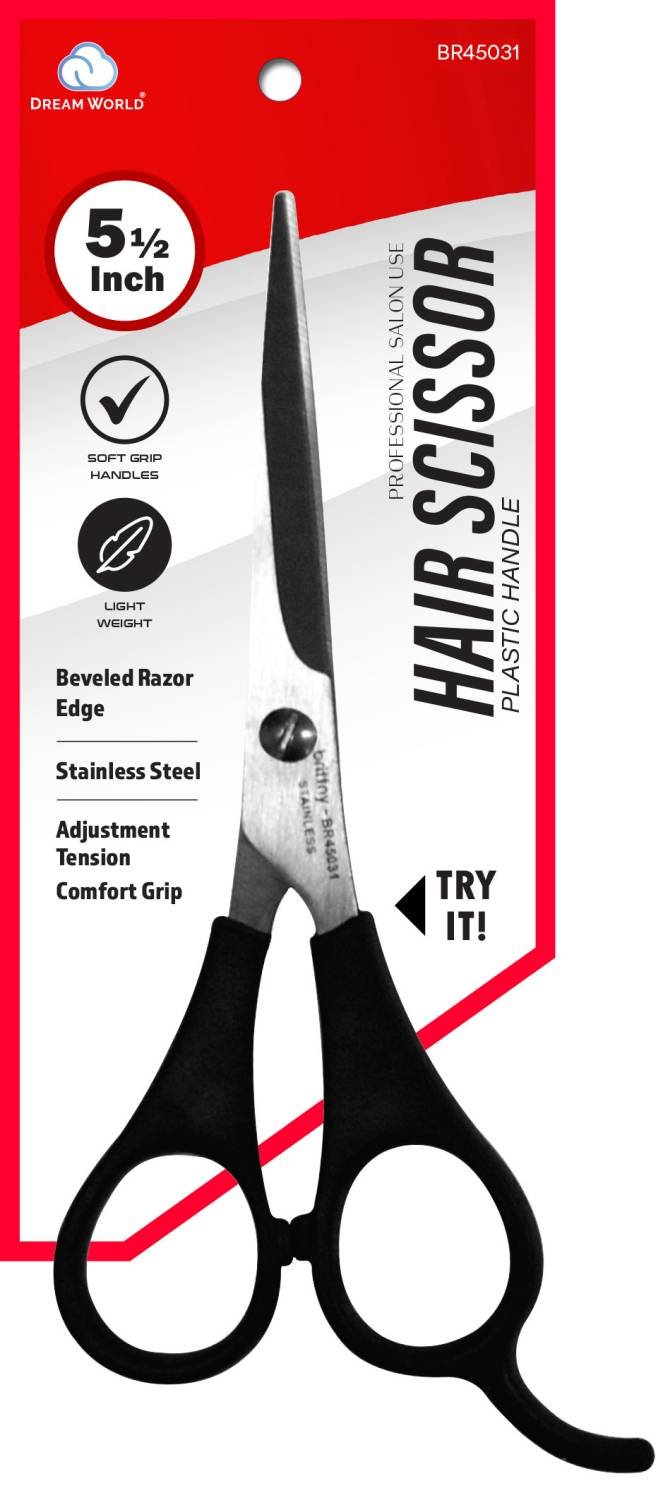 DREAM SCISSOR W/BLACK HANDLE 5.5 IN