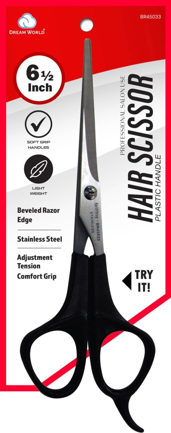 DREAM SCISSOR W/BLACK HANDLE 7.5 IN