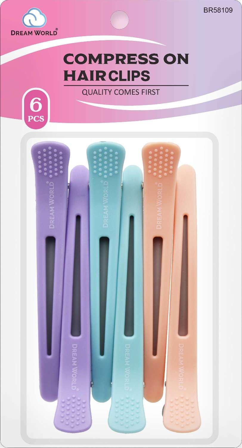 DREAM CLIP HAIR COMPRESS ON 6PC PASTEL