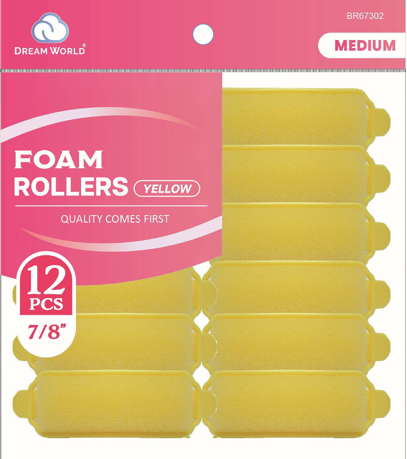 DREAM ROLLER FOAM-YE 12CT MEDIUM