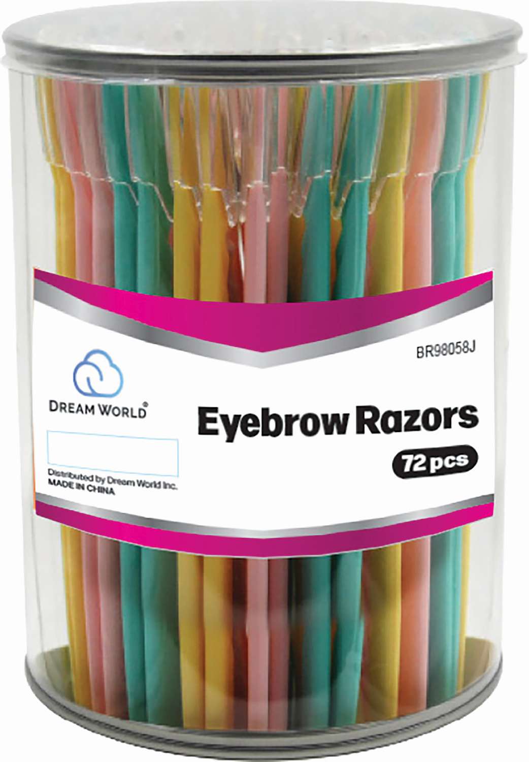DREAM EYEBROW RAZOR TINKLE 72PC/JR ASST