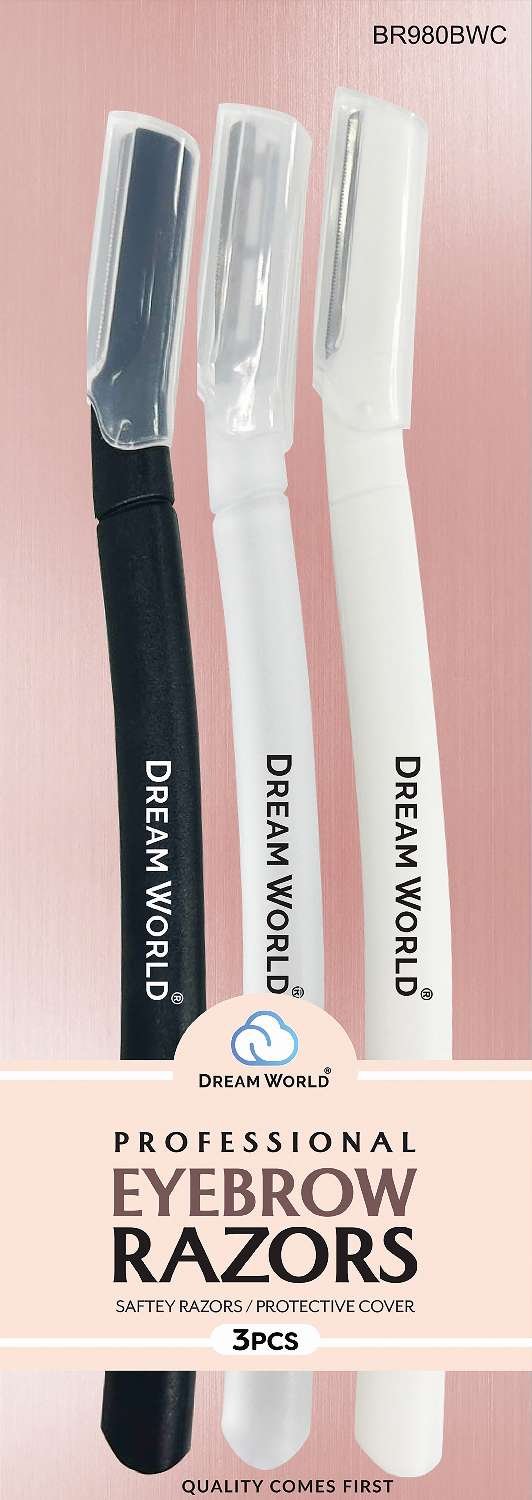 DREAM EYEBROWN RAZOR PREMIUM 3PC/PACK B/W/C
