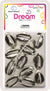 DREAM BEAD SHELL [JUMBO] 12PC SILVER