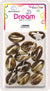 DREAM BEAD SHELL [JUMBO] 12PC 2 TONE/BR
