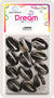 DREAM BEAD SHELL [JUMBO] 12PC 2 TONE/GR