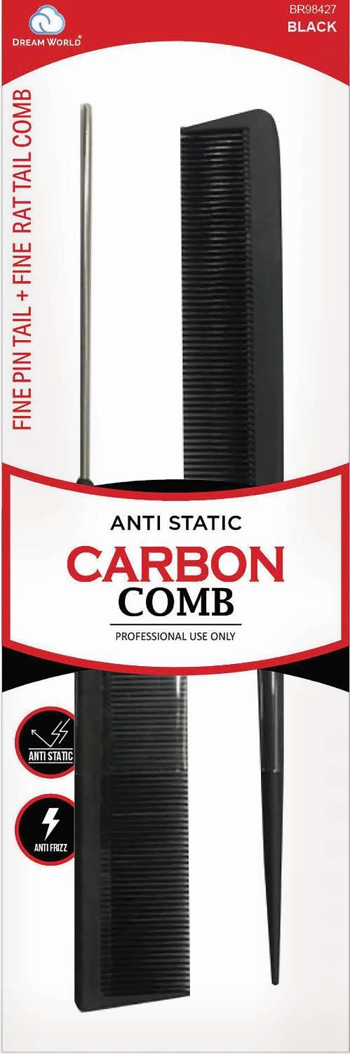 DREAM COMB/C PIN TAIL + RAT TAIL BLACK