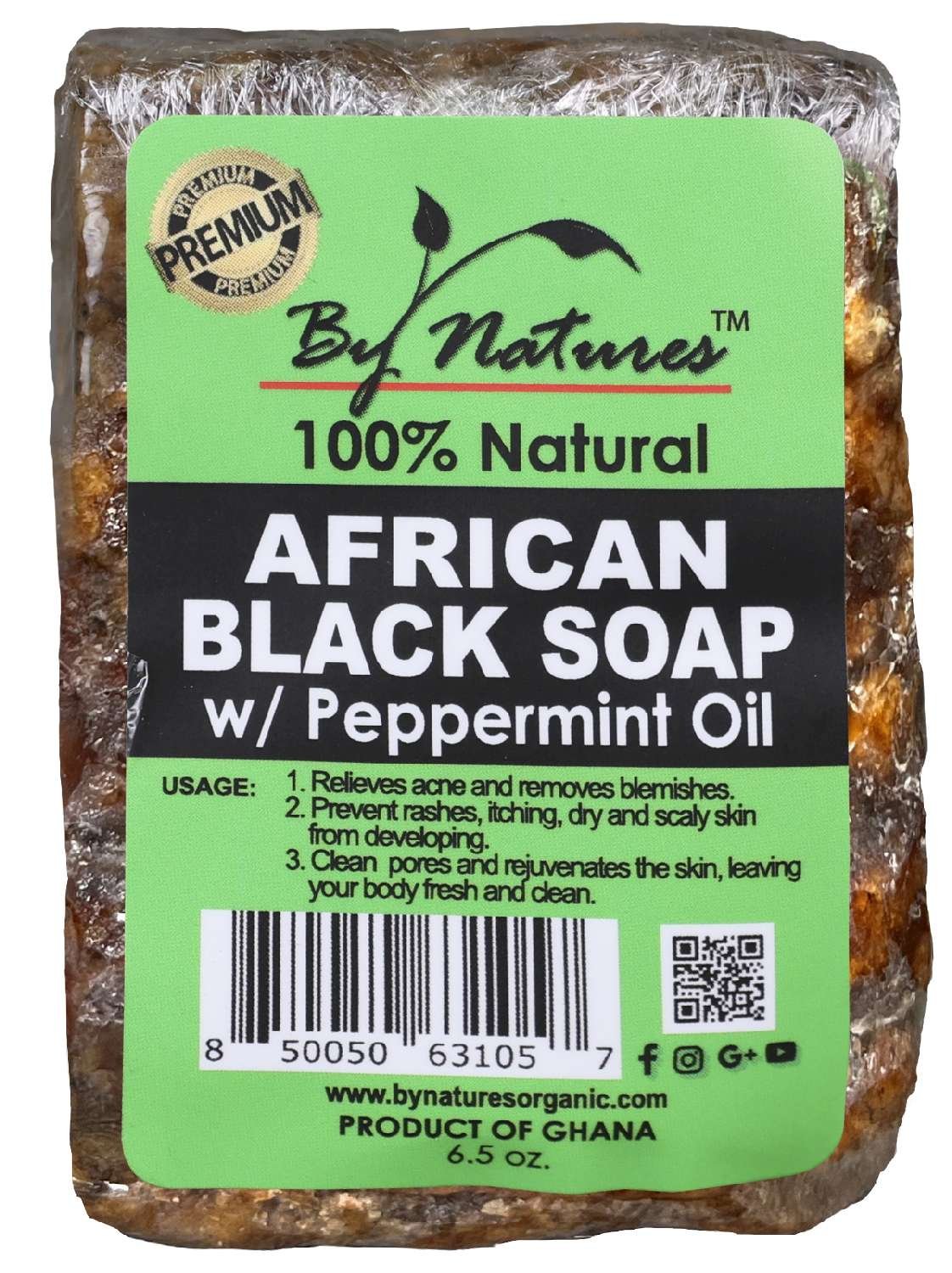 BYN BLACK SOAP PEPPERMINT 6.5 OZ
