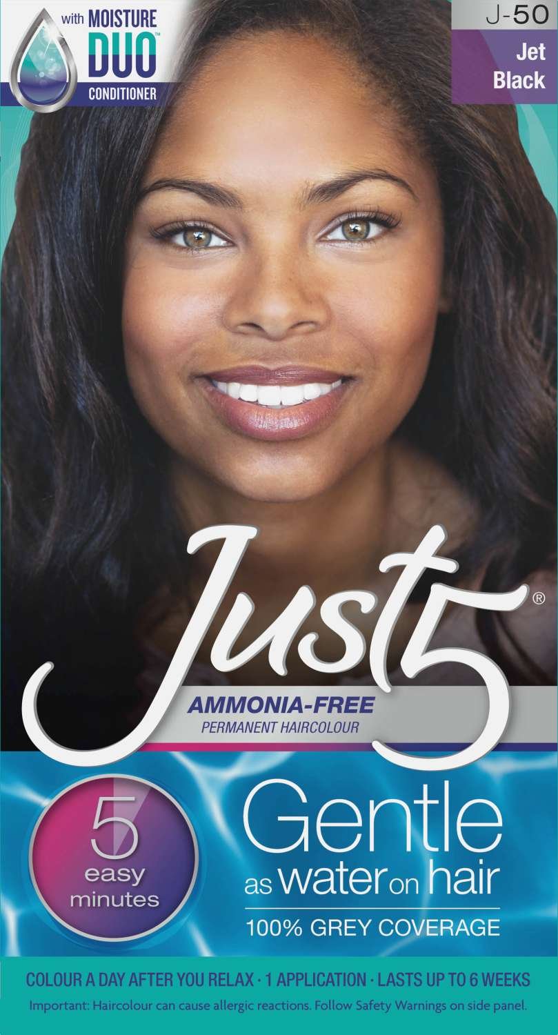 JUST 5 HAIR COLOR J-50 JET BLACK
