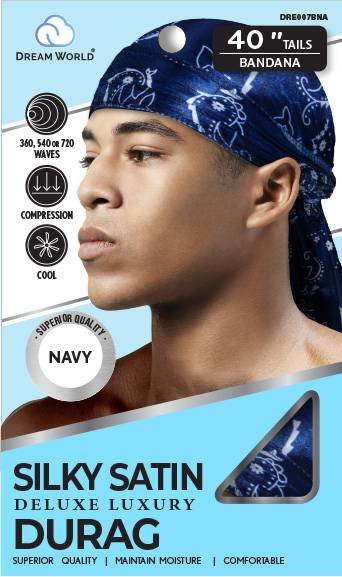 DREAM M-DURAG SMOOTH AND THICK BANDANA NAVY