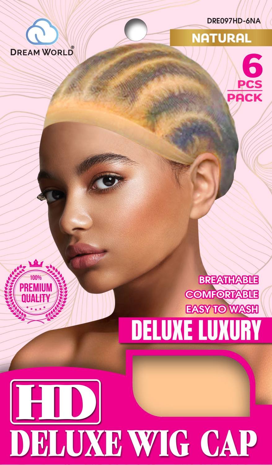 DREAM W-WIG CAP HD 6PC NATURAL