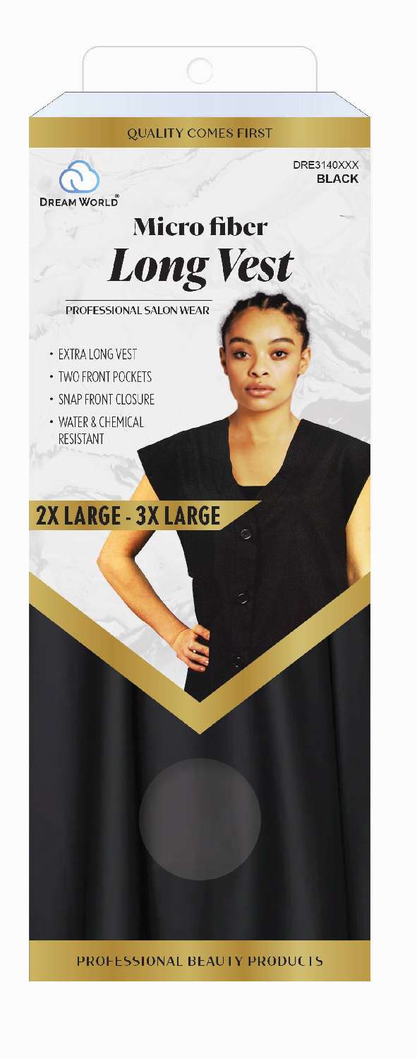 DREAM S/W LONG VEST BLACK 2X-3X