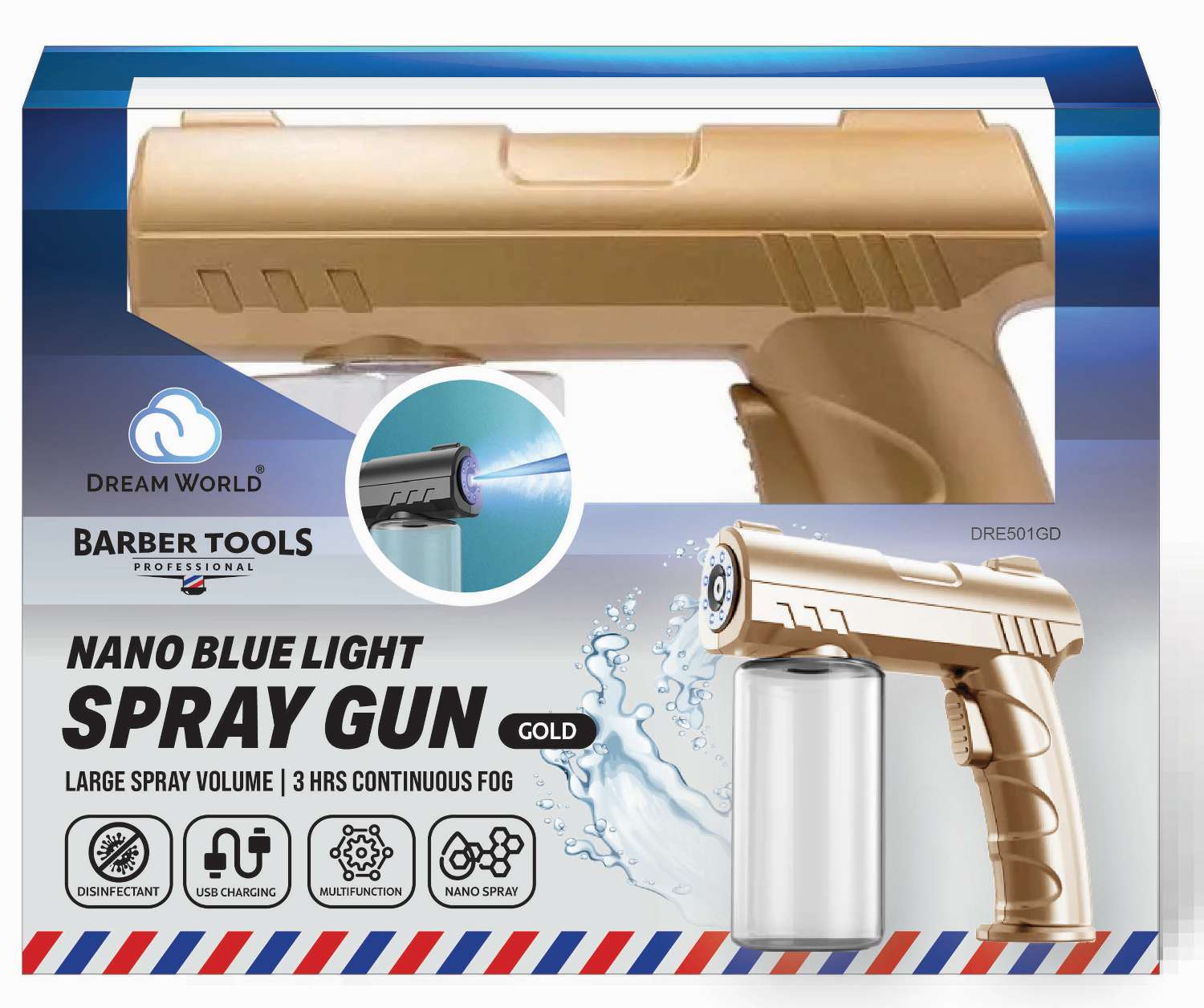 DREAM SPRAY GUN NANO BLUE LIGHT GOLD