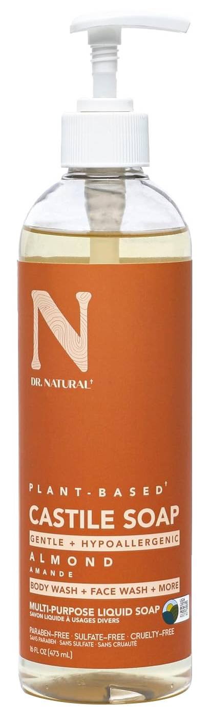 DR. NATURAL CASTILE LIQ SOAP ALMOND 16 OZ