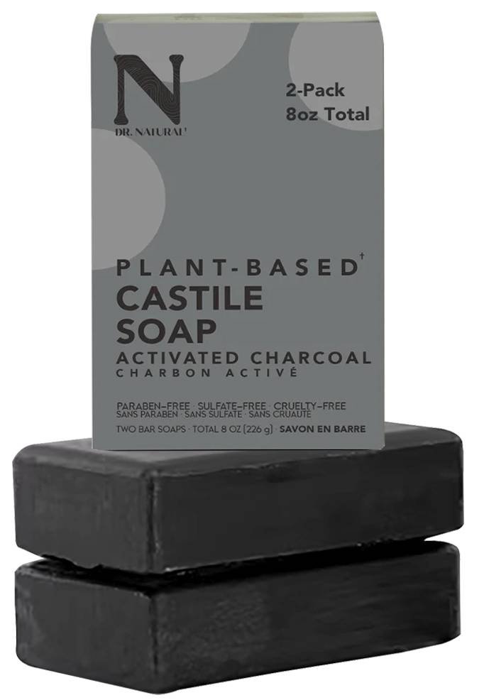 DR. NATURAL CASTILE BAR SOAP CHARCOAL