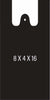 PLASTIC BAG BLACK 8X4X16-1500PC NEW