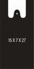 PLASTIC BAG BLACK 15X7X27-500PC NEW