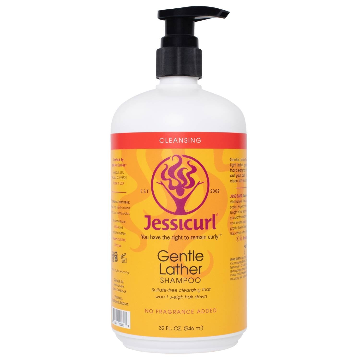 JESSICURL GENTLE LATHER SHAMPOO 32 OZ