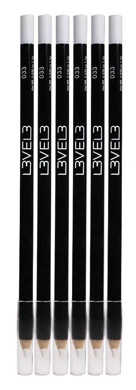 LEVEL3 PENCILS 6PC [WHITE]