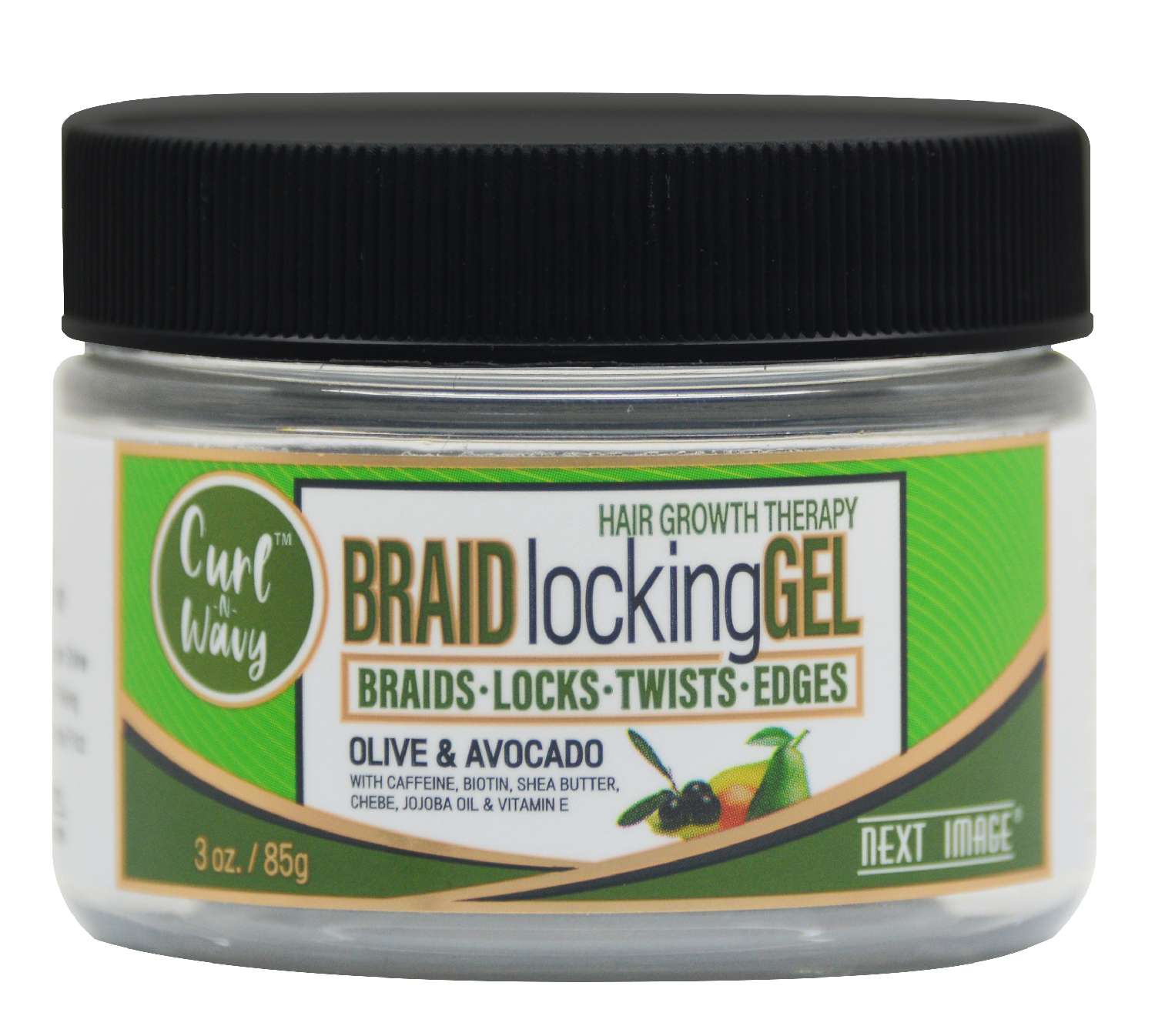 NEXT IMAGE BRAID GEL OLIVE/AVOCADO 3 OZ