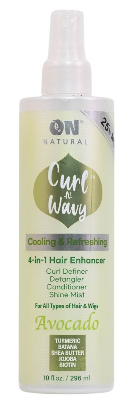 ON NAT CURL-N-WAVY 4IN1 HAIR E AVOCADO 10 OZ