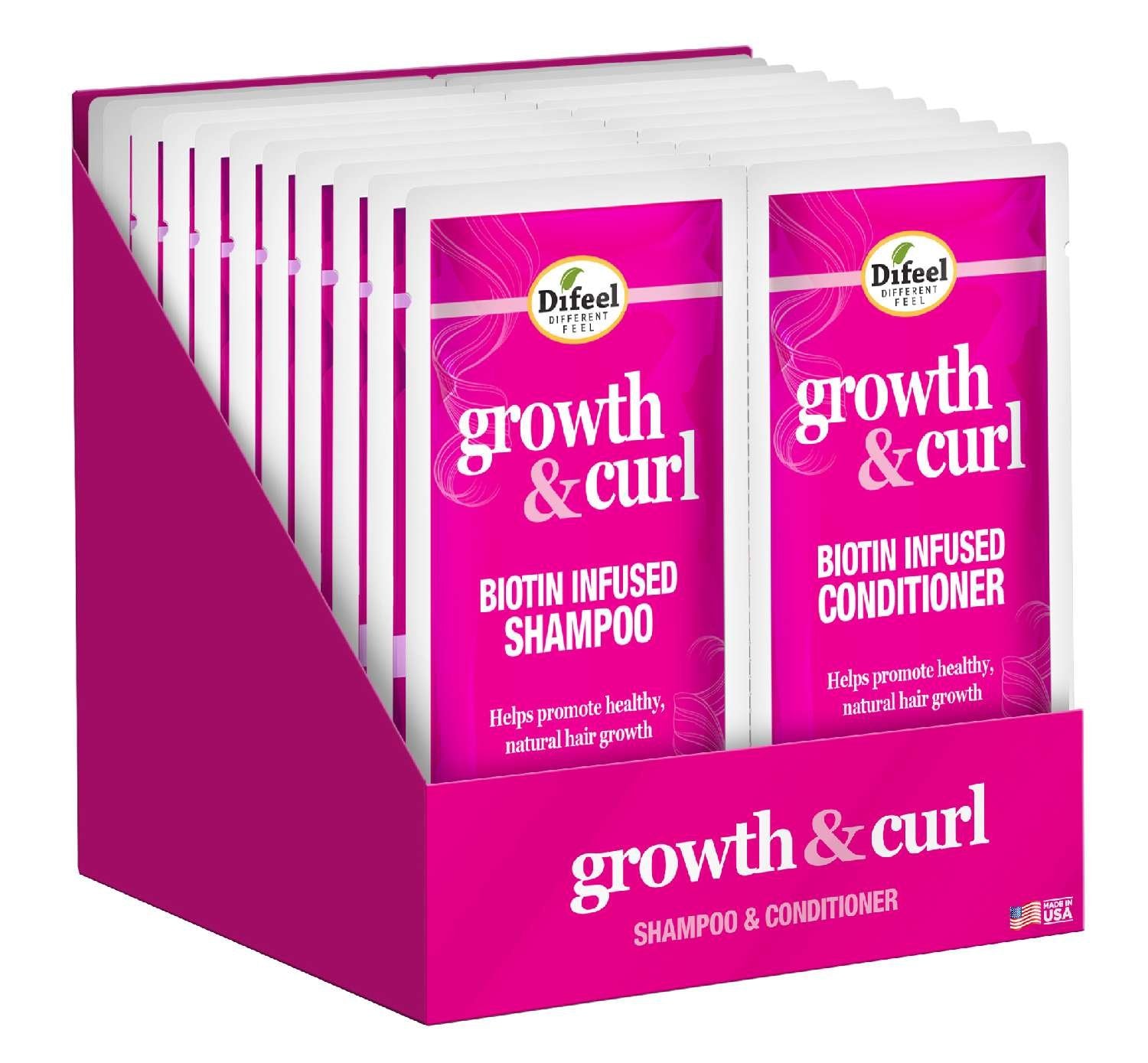 DIFEEL PCK SHMP/COND GROWTH&CURL BIOTIN 1 OZ