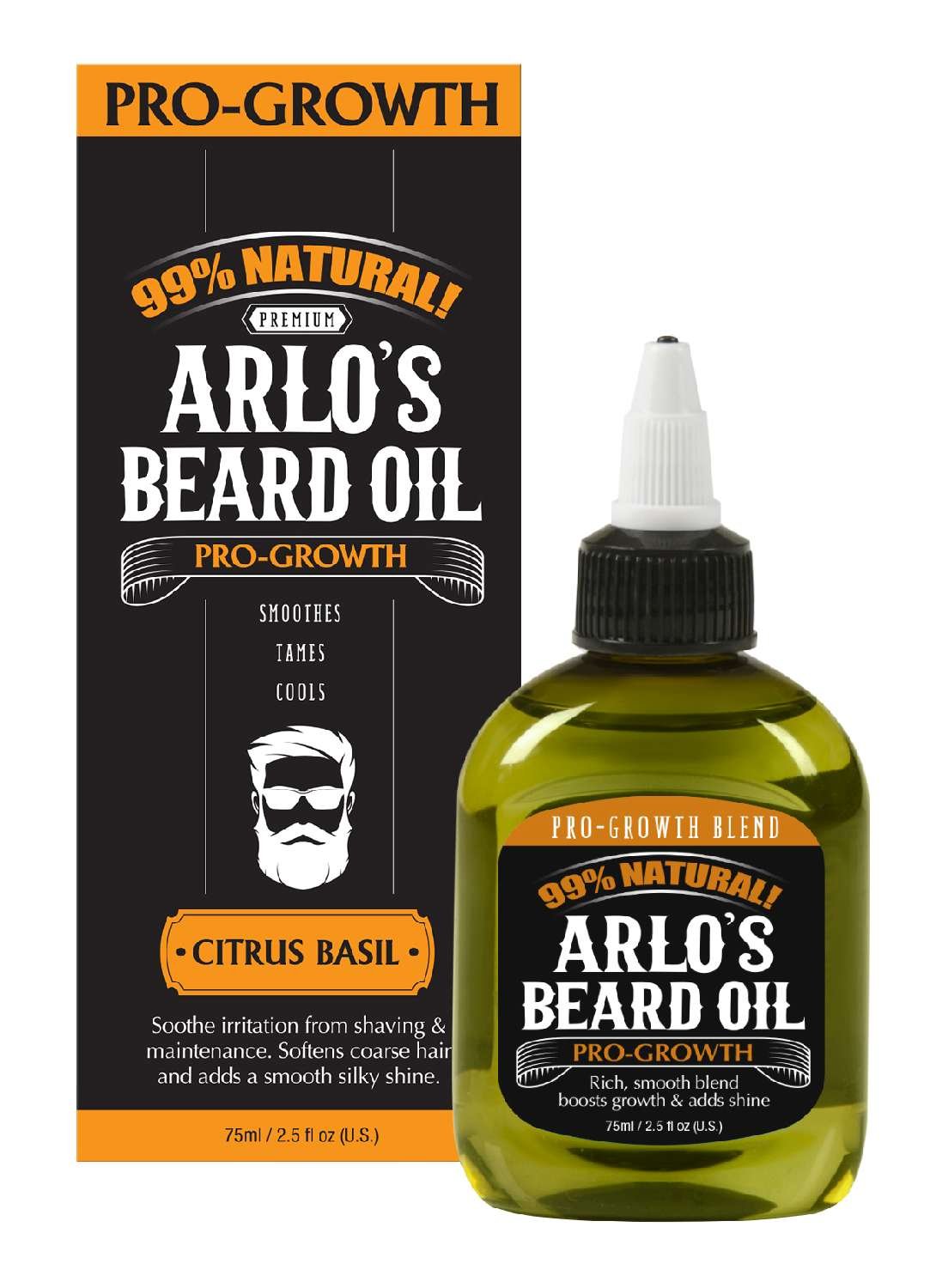 ARLO'S BEARD OIL CITRUS BASIL 2.5 OZ
